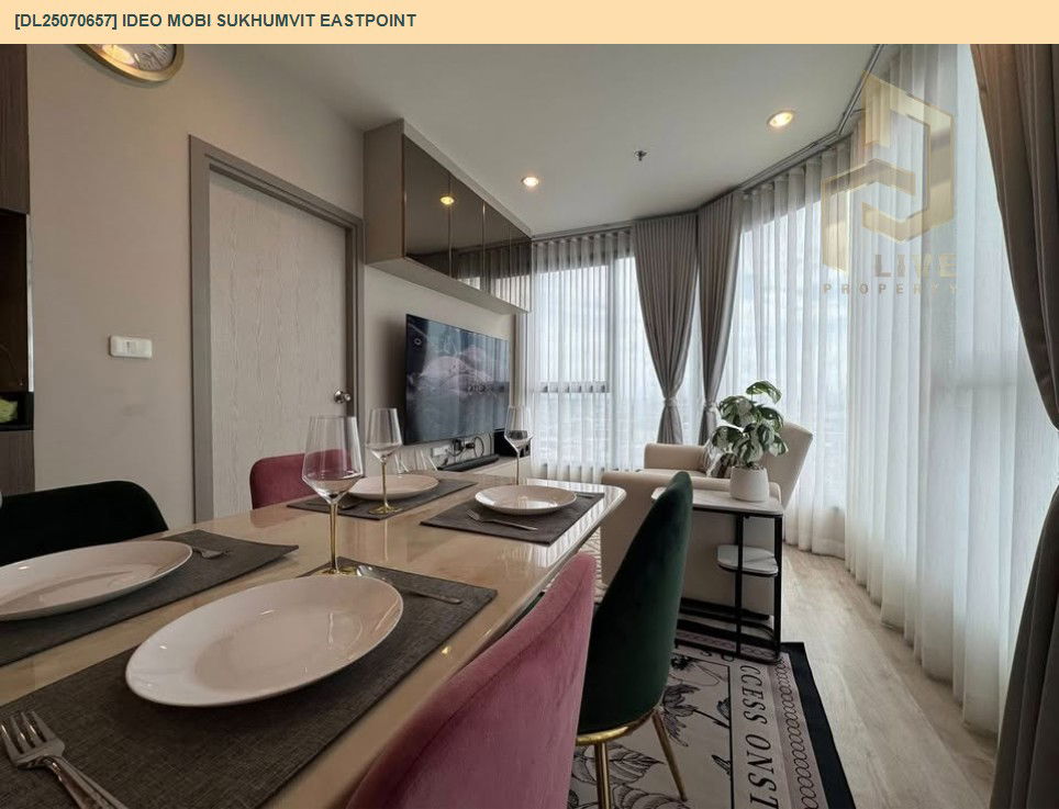 picture DL25070657 Condo for rent, IDEO Mobi Sukhumvit Eastpoint near BTS Bang Na, ready to move in, call urgently 0656133286 LineID @655ebbvc - 6/12