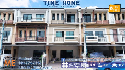 For Sale Townhouse, TimeHome On Nut 40, Newly Renovated,main road, good community, only 700 meters from On Nut Road, Call 064-954-9619 (TE22-21)