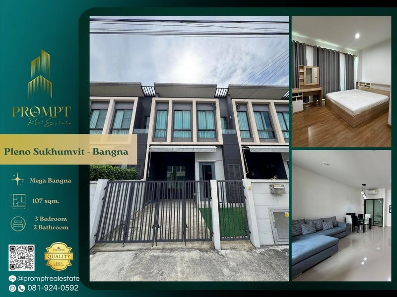 Townhouses for rent : OP01914 - Pleno Sukhumvit - Bangna