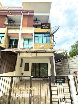 #ให้เช่าทาวน์โฮม 3 ชั้น หลังริม | โครงการ Sixnature วัชรพล  ทำเลสุดปัง! เดินถึงตลาดถนอมมิตร มี 3 ห้องนอน 3 ห้องน้ำ ใกล้ BTSวัชรพล – ทางด่วนฉลองรัช