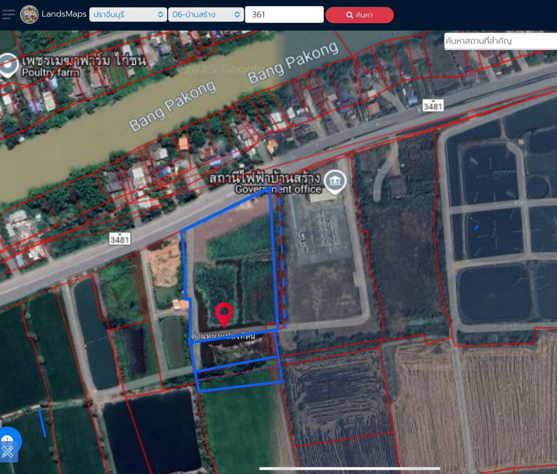 picture Land for sale on a 4-lane road, 13 rai, 1 ngan, 31.6 sq.w., Ban Sang, Prachin Buri - 4/10