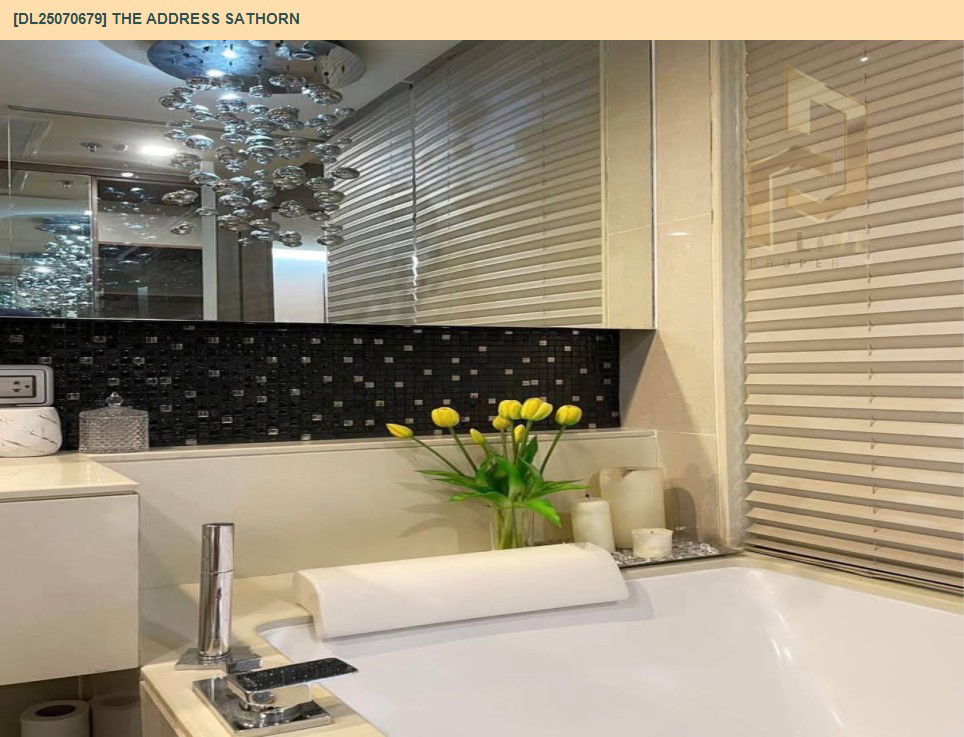 รูป DL25070679 ให้เช่าคอนโด ดิ แอดเดรส สาทร (The Address Sathorn) ใกล้ BTS เซ็นต์หลุยส์ พร้อมเข้าอยู่ โทรด่วน 0638692663 LineID @534wlwof - รูปที่ 10/10