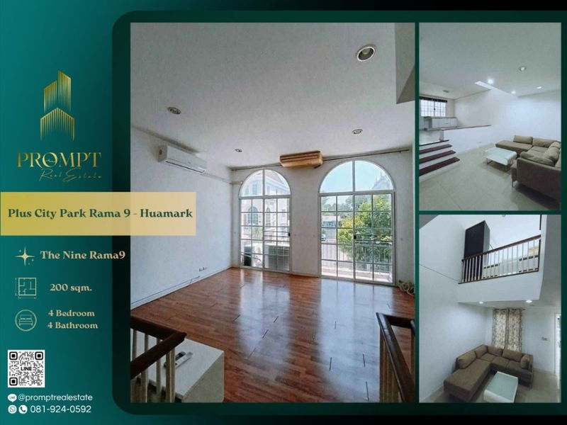 Townhouses for rent : OP01915 - Plus City Park Rama 9 - Huamark