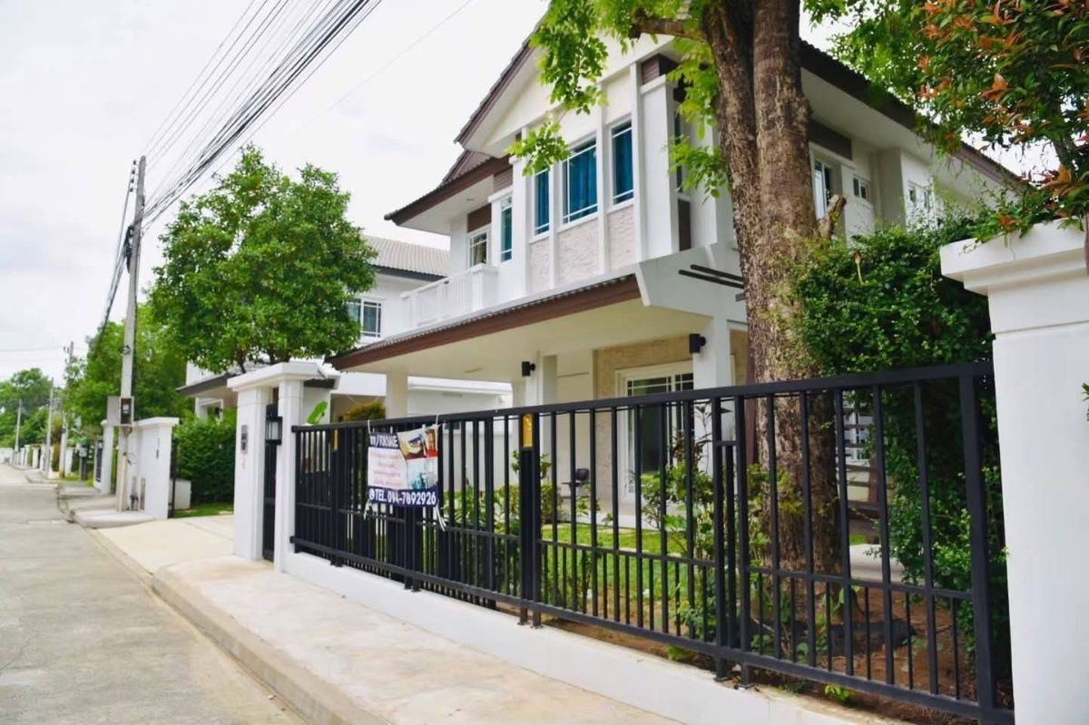 รูป ให้เช่าบ้านในโครงการคุณภาพ สีวลีเชิงดอย (โซนแม่เหียะ) ราคาเช่าสุดคุ้ม มีสวนสาธารณะและทะเลสาบขนาดใหญ่ ใกล้ตลาดสดแม่เหียะ T.094-6511456 - รูปที่ 1/8