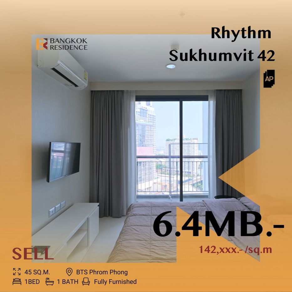 picture 🧩 High-Floor Unit with City View & Special Price  !!! 🧩 Rhythm Sukhumvit 42, Prime Ekkamai Location  near BTS Ekkamai  - 1/10