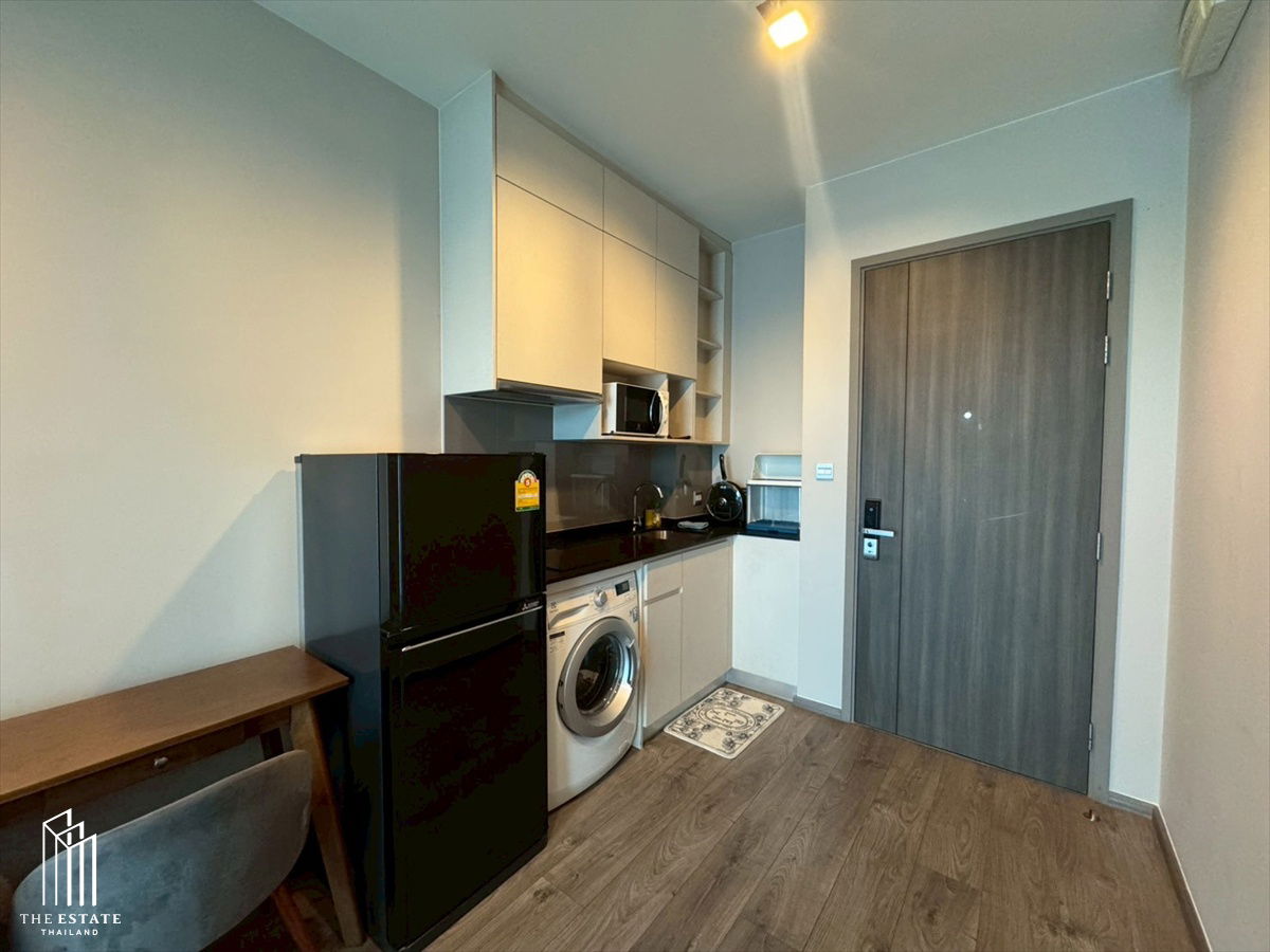 picture Condo for RENT Whizdom Avenue Ratchada-Ladprao High floor 20+ city view, beautifully decorated, electrical appliances, fully furnished, near MRT,  - 3/8