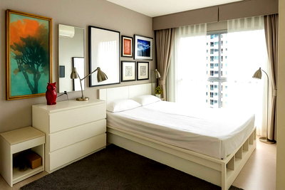 Condos for sale : Aspire Sathorn Taksin (Timber Zone)【𝐒𝐄𝐋𝐋】🔥White tone room, clean, warm, well-proportioned, comfortable in every day🔥  Contact Line ID: @hacondo