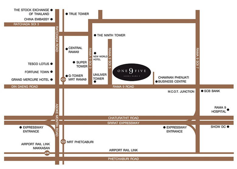 รูป Call : 095-254-6826 Condo One 9 Five Asoke-Rama 9 แบบ 2 ห้องนอน 2 ห้องน้ำ ชั้นสูง ห้องใหม่ ตกแต่งครบ - รูปที่ 12/13