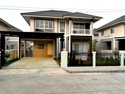 Houses for rent San Kamphang Post Office : For rent: 2-storey detached house, Kanchanakanokville 14 project, San Kamphaeng. No flooding. New house, no one has ever lived in it. All electrical a