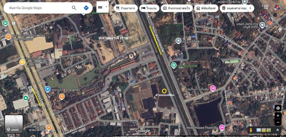 picture Beautiful land for sale, next to the 4 Regions Floating Market, Pattaya, 392 sq.w., 3 plots, next to the railway road - 7/7