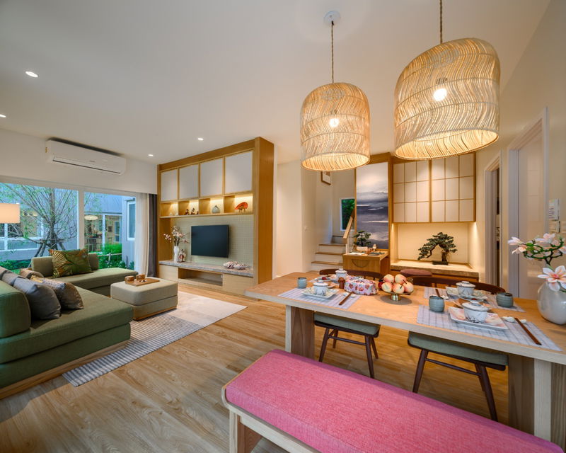 ขายบ้านเดี่ยว : (บ้านตกแต่งพร้อมเข้าอยู่) ขายบ้านเดี่ยวไตล์ญี่ปุ่นใกล้ทางด่วน ศรีสมาน-ดอนเมือง พร้อม Build-In เคาน์เตอร์ครัว/ห้องซักรีด โครงการอณาสิริ สรงประภา