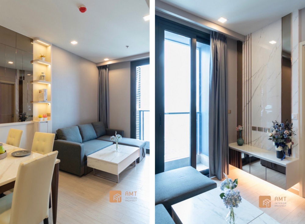 รูป Call : 095-254-6826 Condo One 9 Five Asoke-Rama 9 แบบ 2 ห้องนอน 2 ห้องน้ำ ชั้นสูง ห้องใหม่ ตกแต่งครบ - รูปที่ 4/13