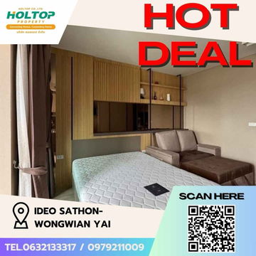 #Z1565 Condo for rent: Ideo Sathon-Wongwian Yai