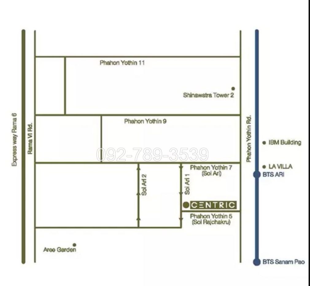picture Centric Ari Station Condominium for Sale 7th floor garden view - 16/17