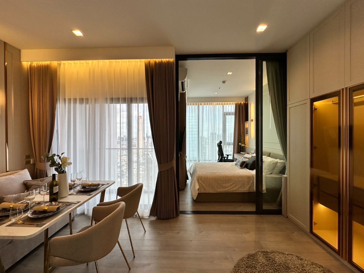 picture Luxurious luxury condo for rent, just finished decorating. The Address Siam RATATHEWI 1B1B 36SQM only 35K/Month. High level. - 3/5