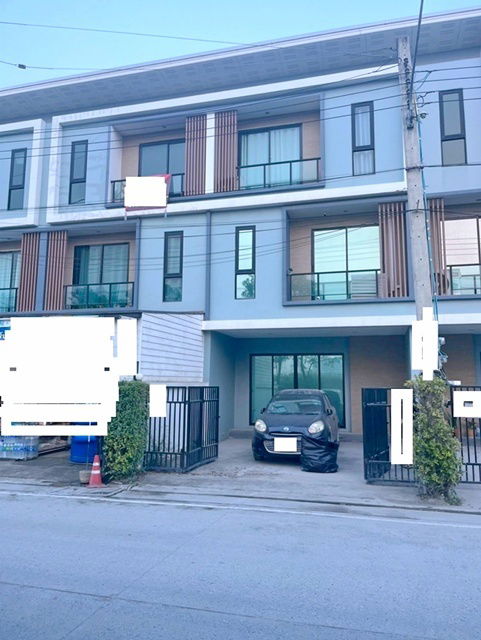 picture MRT Sri Lasalle 1.3km. For rent 3-storey townhouse Bangna Km.5 Bangkaew Khlong PladPriang Temple 200 - 6/8