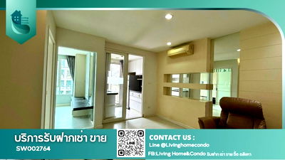 Condos for sale BTS Krung Thon Buri : Condo for sale, The Bangkok Sathorn-Taksin, resort-style project, quiet, next to BTS Krung Thon Buri. - SW002764