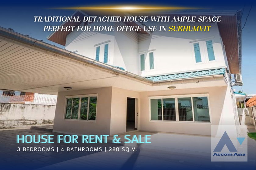 รูป 🔼🔽 AccomA 📩 Traditional detached house with ample space in Sukhumvit (1718960) - รูปที่ 1/13