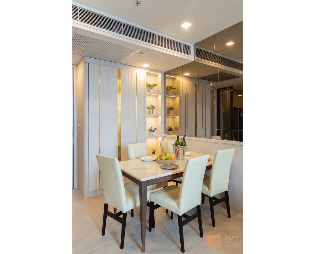รูป Call : 095-254-6826 Condo One 9 Five Asoke-Rama 9 แบบ 2 ห้องนอน 2 ห้องน้ำ ชั้นสูง ห้องใหม่ ตกแต่งครบ - รูปที่ 6/13
