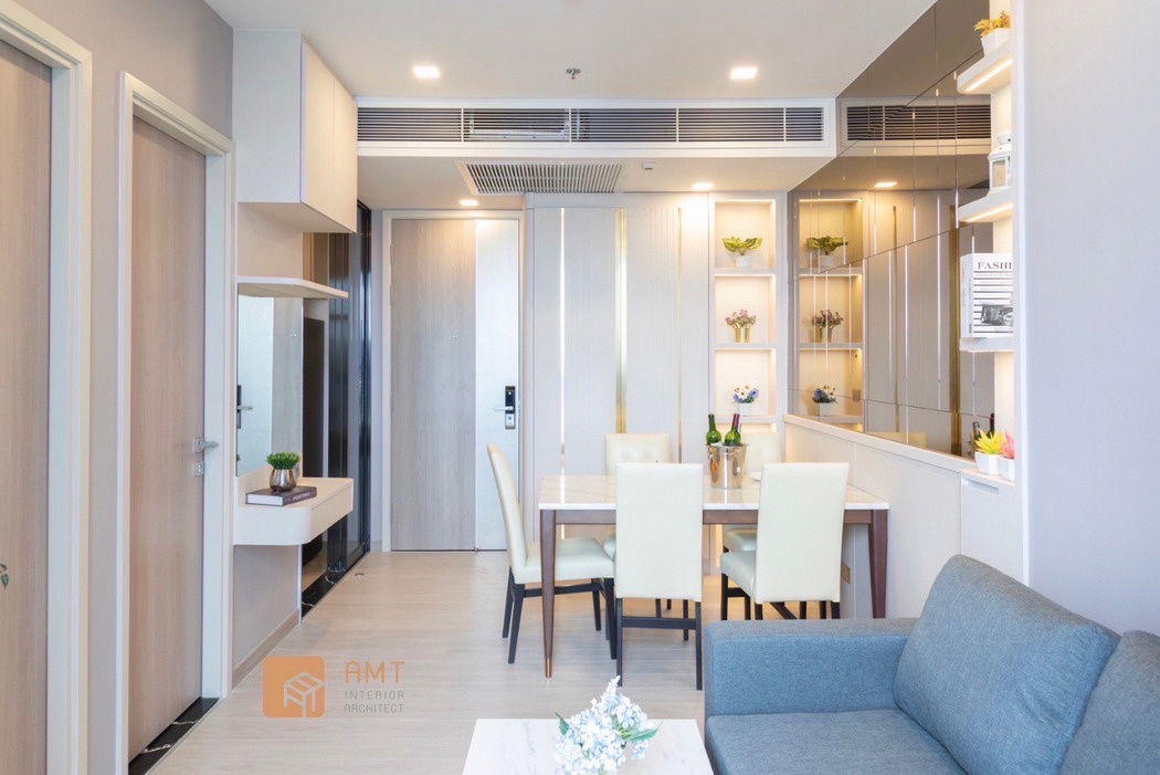 รูป Call : 095-254-6826 Condo One 9 Five Asoke-Rama 9 แบบ 2 ห้องนอน 2 ห้องน้ำ ชั้นสูง ห้องใหม่ ตกแต่งครบ - รูปที่ 3/13