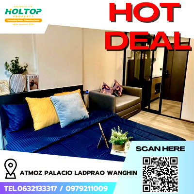คอนโดให้เช่า : #R5284 ให้เช่าคอนโด Atmoz Palacio Ladprao Wanghin 