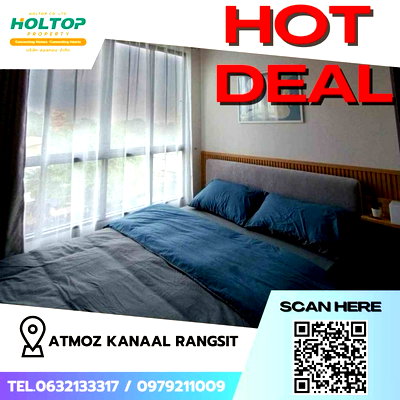 Condos for rent Big C Super Center Rangsit : #Z1552 Condo for rent: Atmoz Kanaal Rangsit