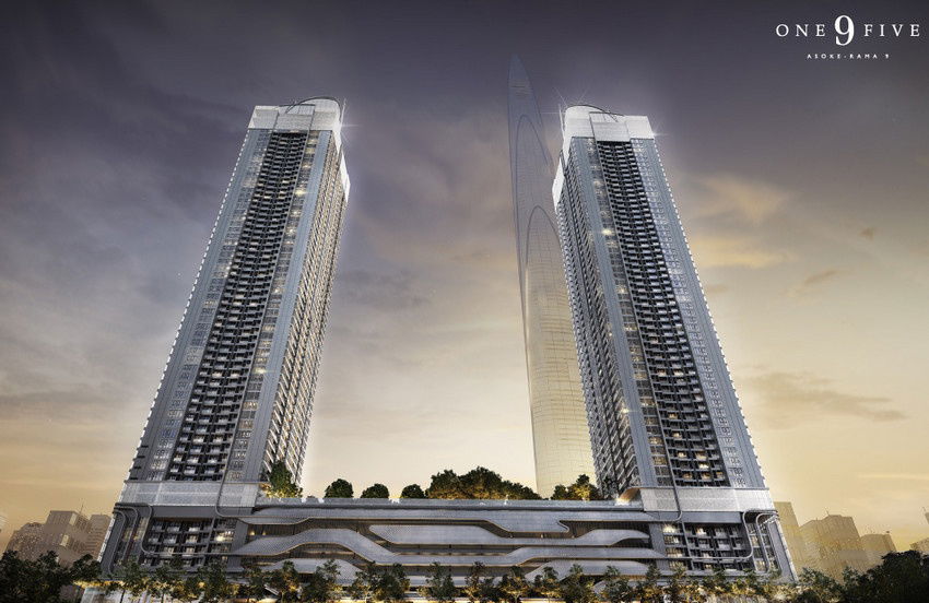 รูป Call : 095-254-6826 Condo One 9 Five Asoke-Rama 9 แบบ 2 ห้องนอน 2 ห้องน้ำ ชั้นสูง ห้องใหม่ ตกแต่งครบ - รูปที่ 11/13