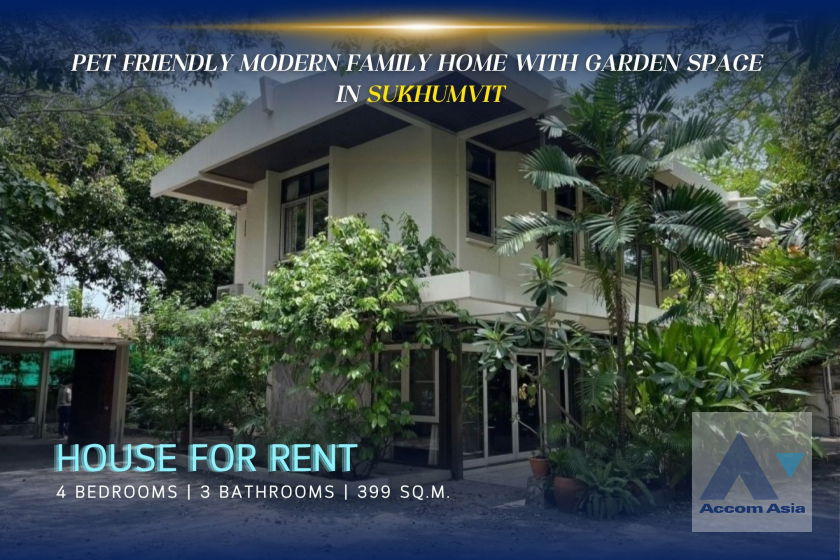 รูป 🔼🔽 AccomA 📩 Modern family home with garden space in Sukhumvit (AA38011) - รูปที่ 1/19