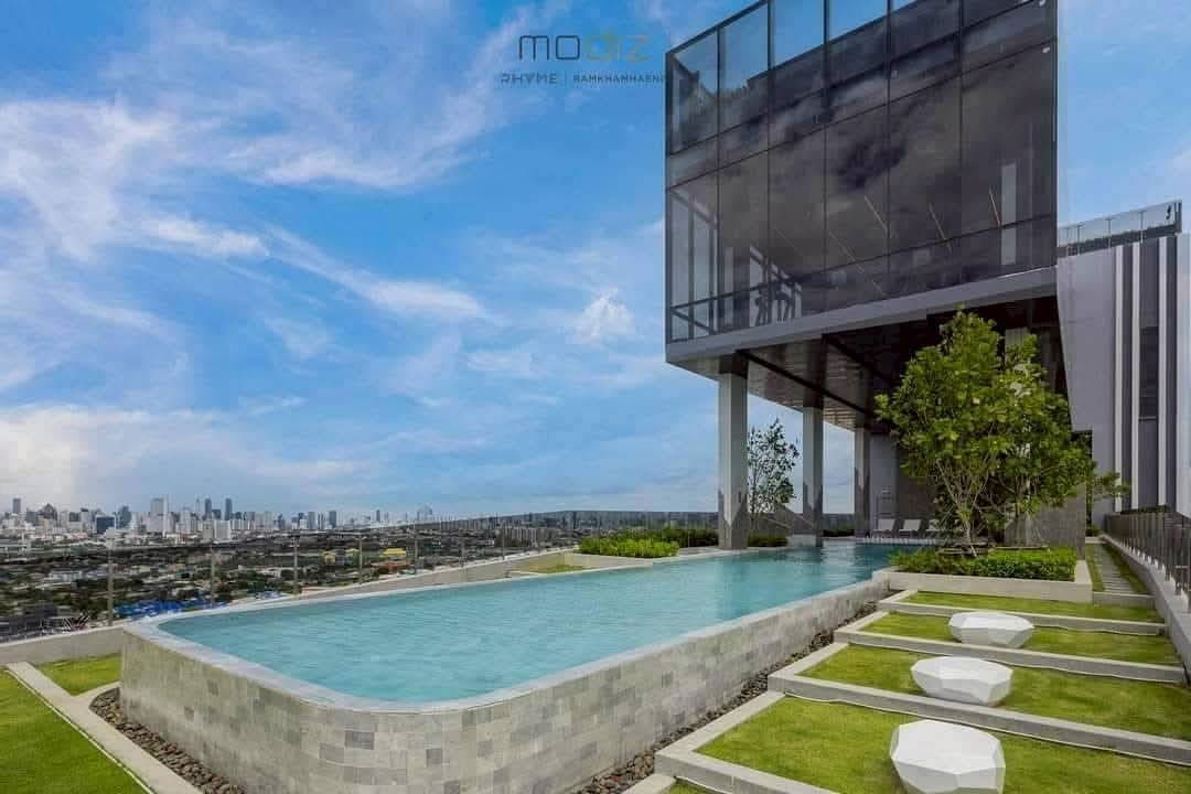 picture WS1632 🌆 For rent! MODIZ Rhyme Ramkhamhaeng, beautiful view, high floor, near MRT, only 80 m., only 13,000 baht/month - 11/17