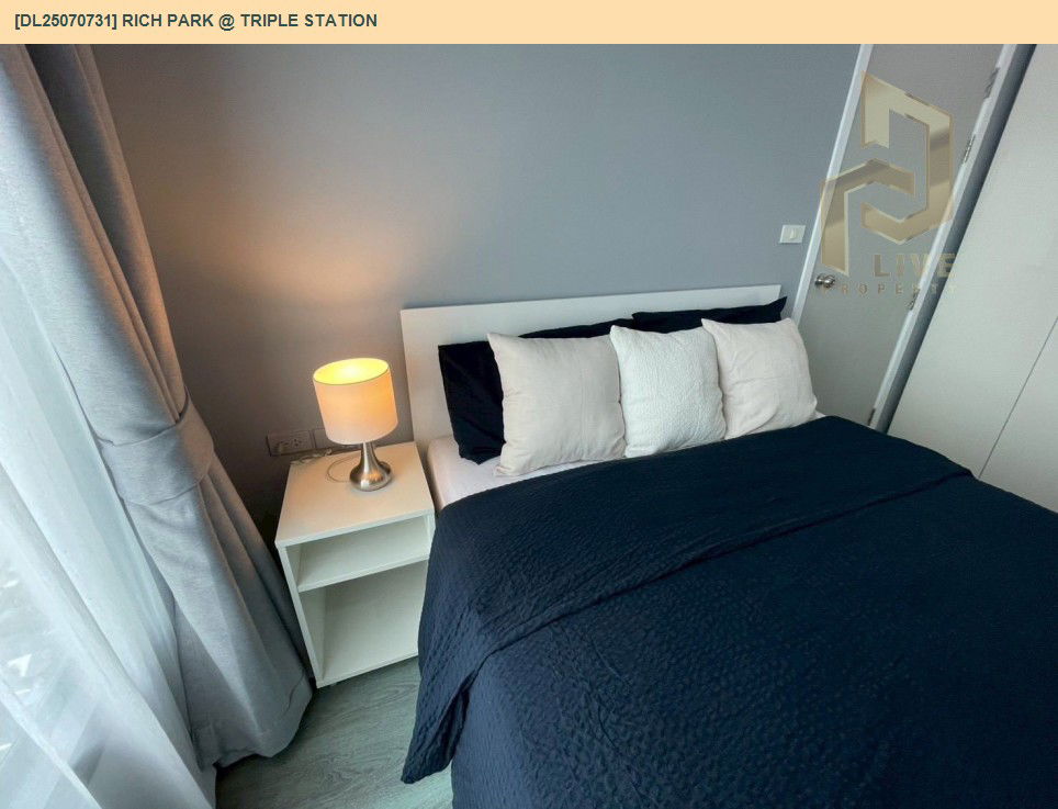 picture DL25070731 Condo for rent, Rich Park @ Triple Station near รถไฟสถานีหัวหมาก, ready to move in, call urgently 0656133286 LineID @655ebbvc - 12/16