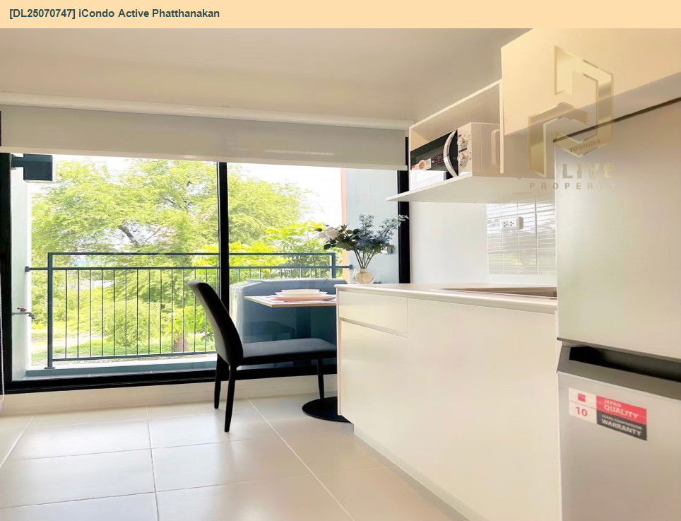 picture DL25070747 Condo for rent, iCondo Active Phatthanakan near Airport Rail Link Hua Mak, ready to move in, call urgently 0656133286 LineID @655ebbvc - 12/15