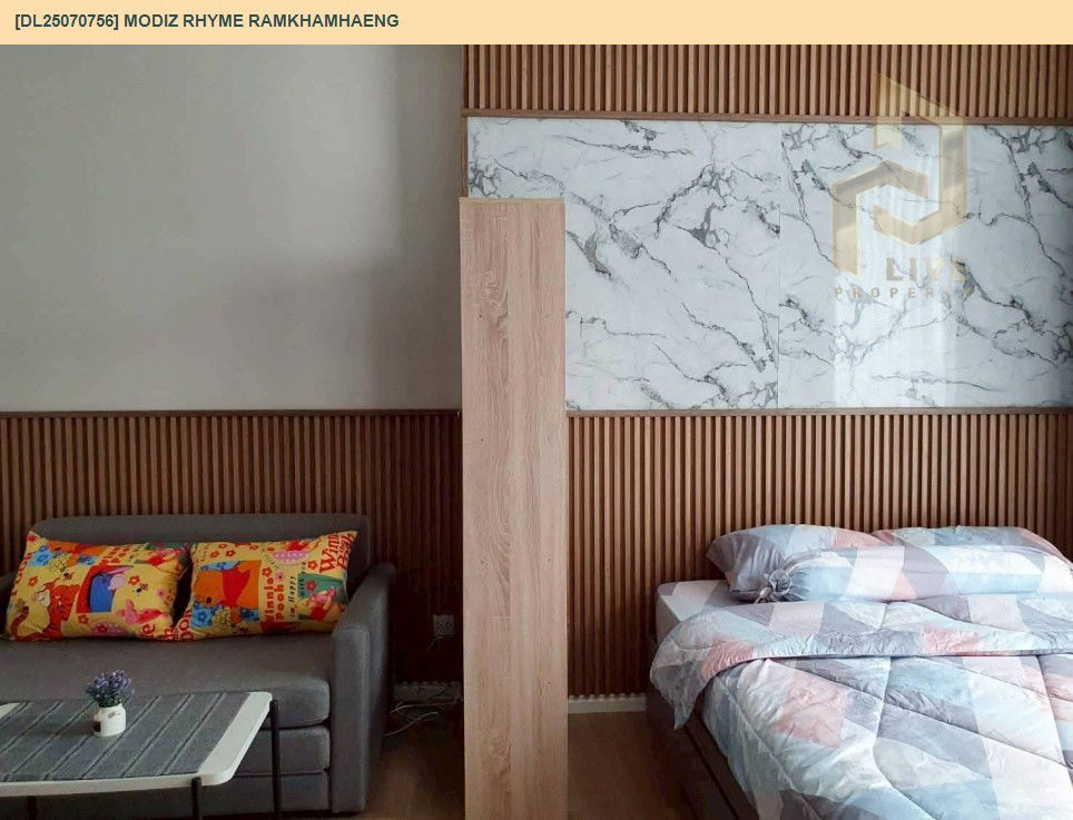 picture DL25070756 Condo for rent, Modiz Rhyme Ramkhamhaeng near MRT รามคำแหง, ready to move in, call urgently 0656133286 LineID @534wlwof - 5/9
