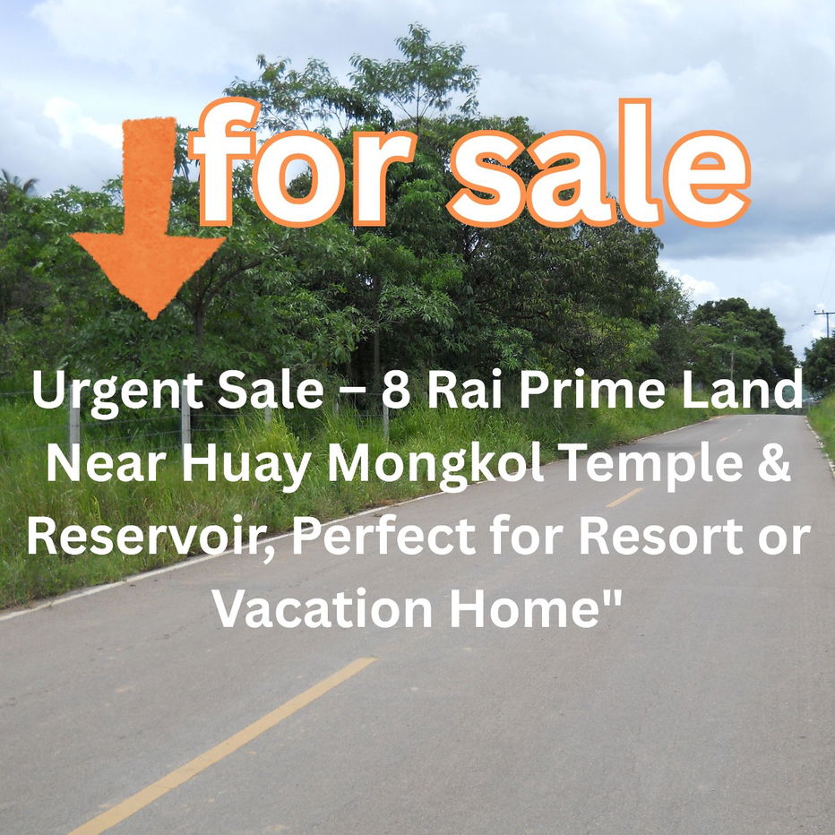 picture 8-Rai Land Plot with Mountain View, Near Huay Mongkol Reservoir, Hua Hin – Scenic and Beautiful Location - 1/6