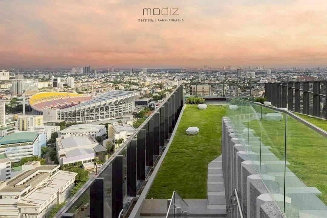 picture WS1632 🌆 For rent! MODIZ Rhyme Ramkhamhaeng, beautiful view, high floor, near MRT, only 80 m., only 13,000 baht/month - 14/17