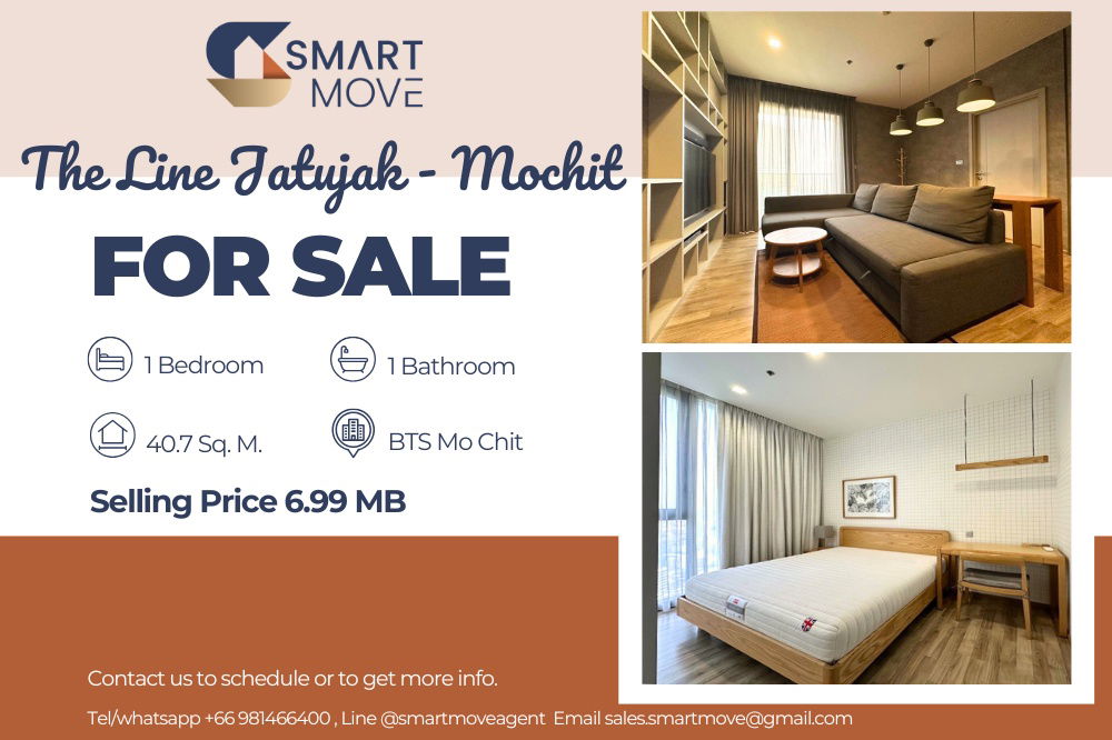 รูป 🔥 สำหรับขาย !!🔥 Code C20250700050..........The Line Jatujak - Mochit, 1 ห้องนอน, 1 ห้องน้ำ, ชั้นสูง 23++, แต่งครบ, ราคาพิเศษ!!📣📣 - รูปที่ 1/9