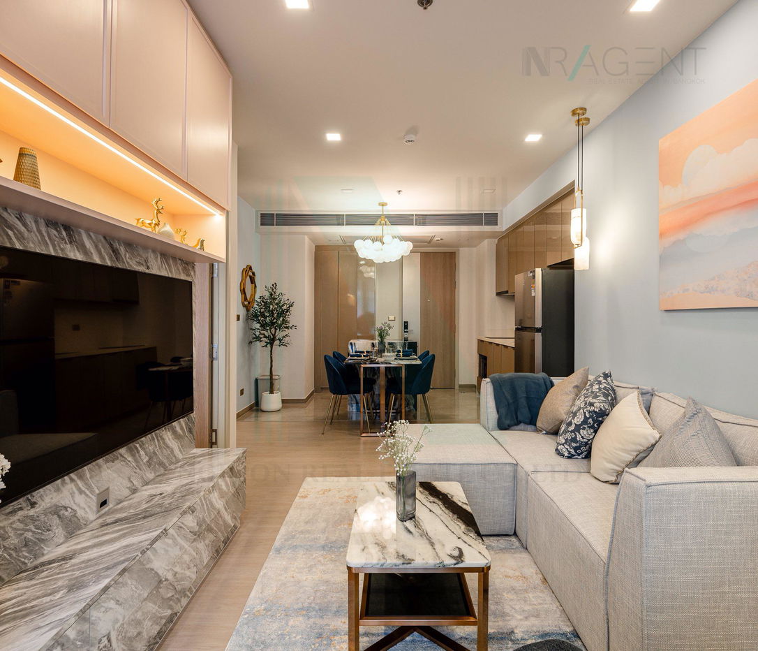 picture 🎉 For Rent Condo ONE9FIVE ASOKE - RAMA 9 Building 1, Floor 6,2 bed room, Room size 74 sqm - 2/8