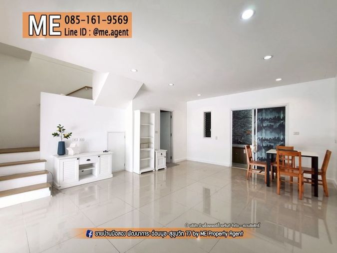 3-bed townhouse for rent, 120 sqm, 20 sq wah, VILLETTE LITE PATTANAKARN 38