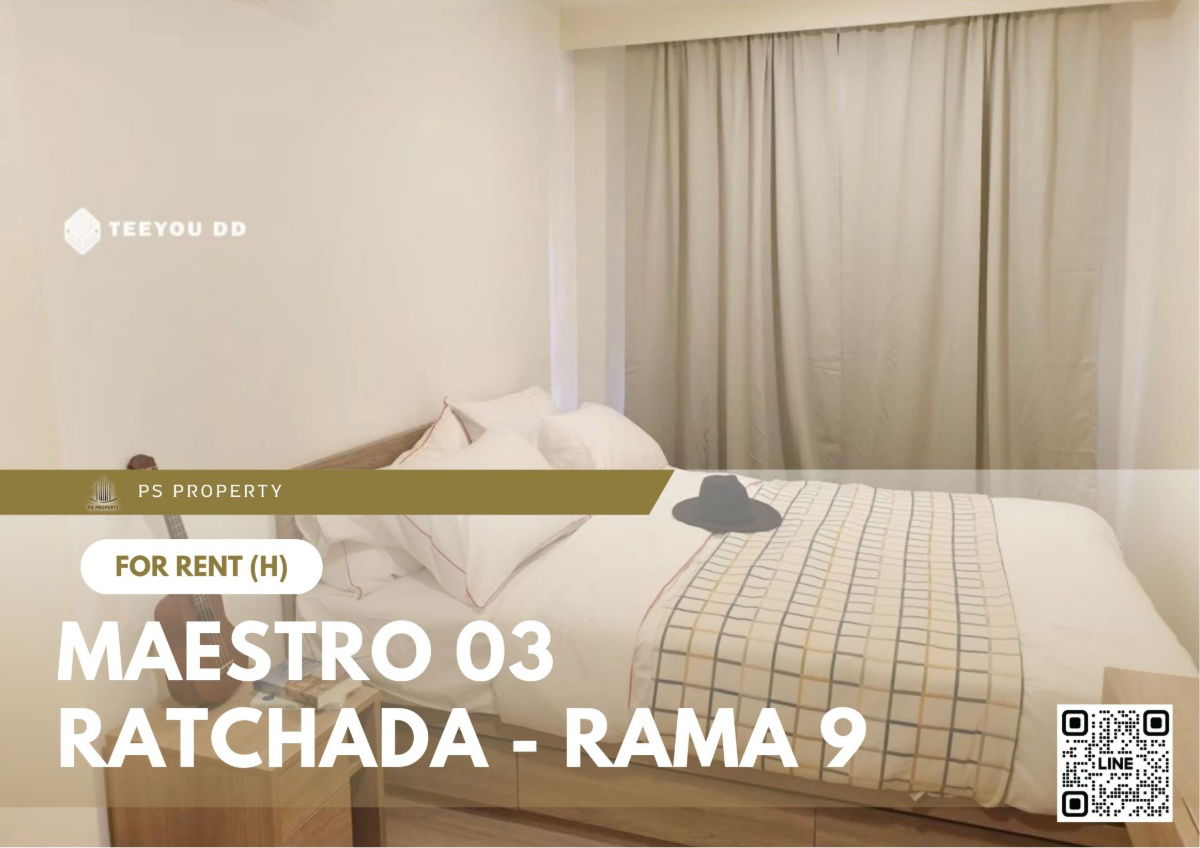 picture For rent 🔥 Maestro 03 Ratchada - Rama 9 🔥 Fully furnished and equipped with electrical appliances, near MRT Cultural Center - 1/10