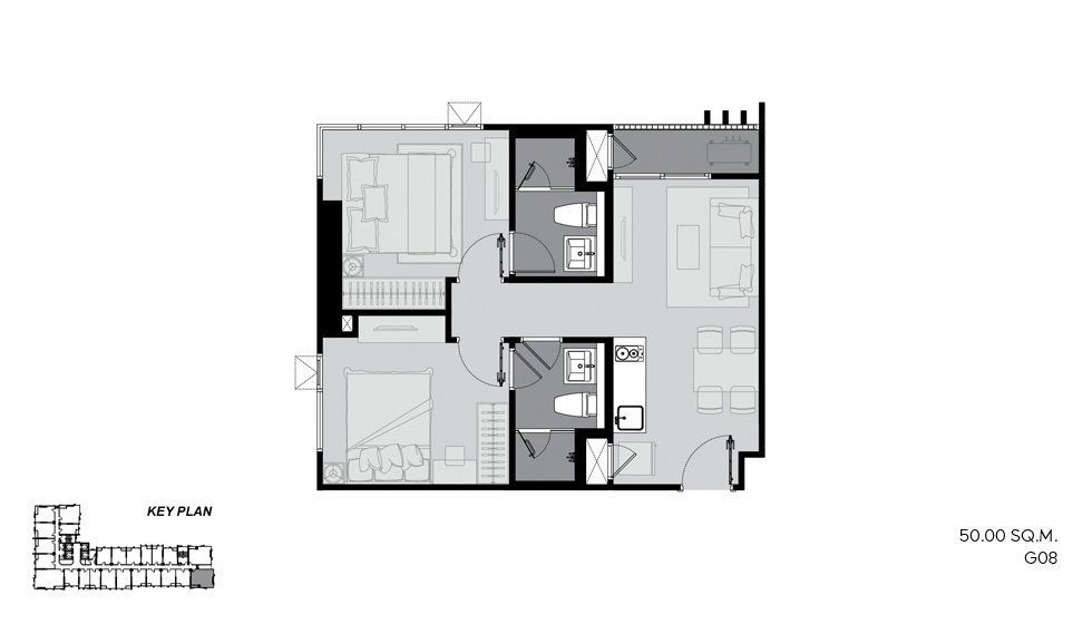 รูป ให้เช่าคอนโด 2 ห้องนอน2ห้องน้ำ - BTS บางจาก -คอนโด ไลฟ์ สุขุมวิท 62 - รูปที่ 34/35