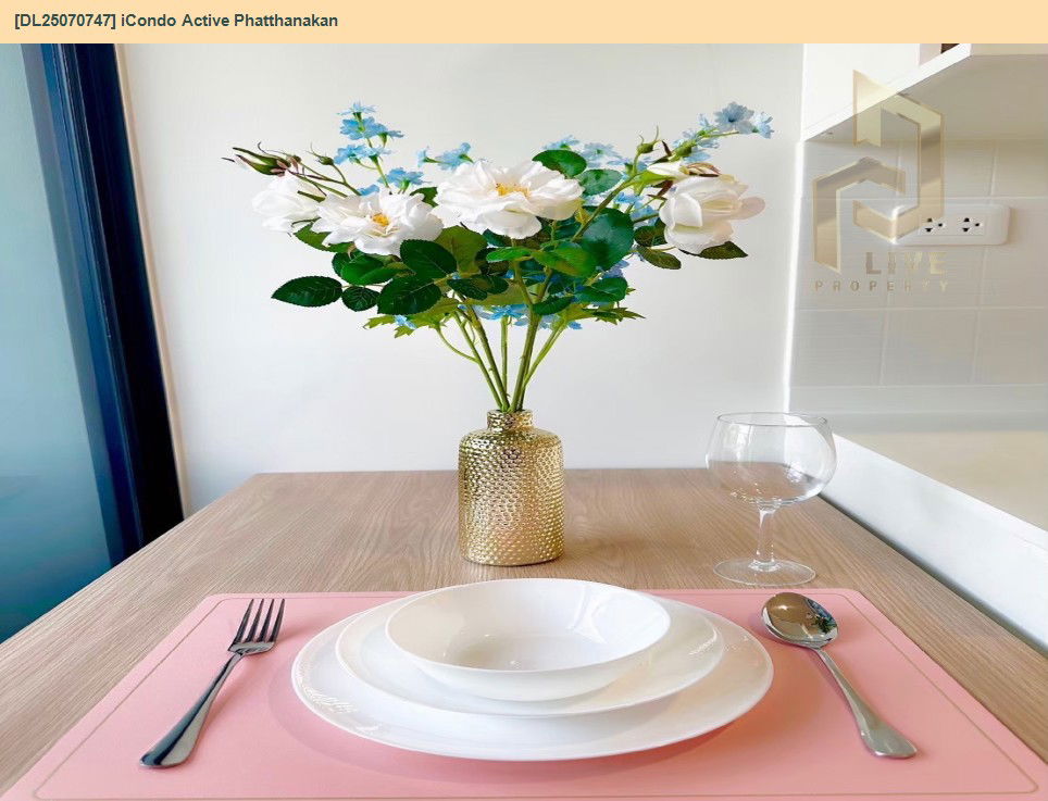 picture DL25070747 Condo for rent, iCondo Active Phatthanakan near Airport Rail Link Hua Mak, ready to move in, call urgently 0656133286 LineID @655ebbvc - 8/15