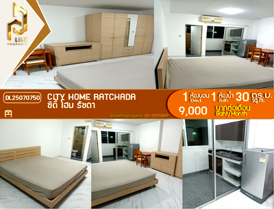 Condos for rent MRT Huai Khwang : DL25070750 Condo for rent, City Home Ratchada near MRT ศูนย์วัฒนธรรมฯ, ready to move in, call urgently 0656133286 LineID @655ebbvc