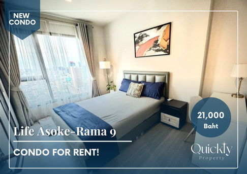 Life Asoke-Rama 9 | ราคา 21,000 บาท | ห้องสวย ห้องใหม่ เฟอร์นิเจอร์ครบ พร้อมเข้าอยู่
