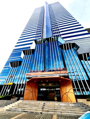 Office for rent Bang Yai Nonthaburi : For rent, Central City Tower office, 250 square meters, located in Central Bangna  Rental price 290 baht/sq m., total 72,500 baht per month