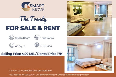 🔥 สำหรับขาย - เช่า !!🔥 Code C20240800038..........The Trendy, ห้องสตูดิโอ, 1 ห้องน้ำ, ชั้นสูง 10++, แต่งครบ, พร้อมเข้าอยู่, ราคาพิเศษ!!📣📣