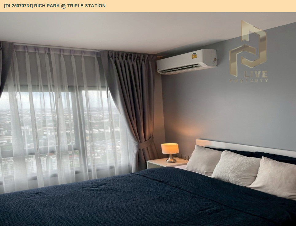 picture DL25070731 Condo for rent, Rich Park @ Triple Station near รถไฟสถานีหัวหมาก, ready to move in, call urgently 0656133286 LineID @655ebbvc - 3/16