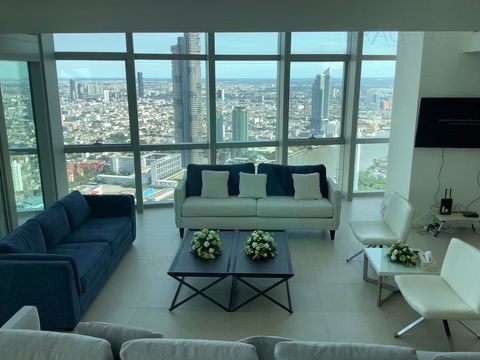 🚩 For Rent Condo THE RIVER Building 1, Floor 67,Duplex 3 bed room, Room size 410 sqm