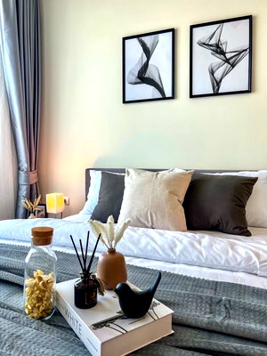 Condos for rent : P1101 Condo for rent Chewathai Kaset-Navamin, near the university. Kaset and BTS, beautiful room, fully furnished, ready to move in.