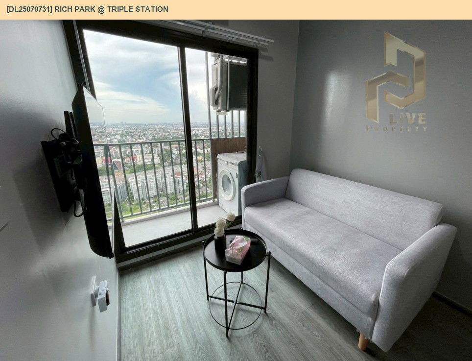 picture DL25070731 Condo for rent, Rich Park @ Triple Station near รถไฟสถานีหัวหมาก, ready to move in, call urgently 0656133286 LineID @655ebbvc - 2/16