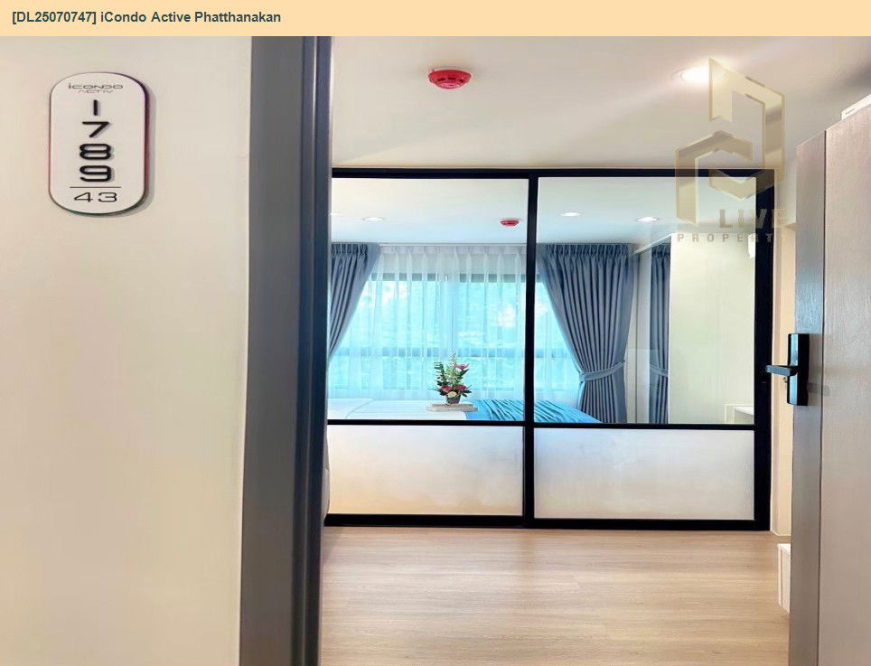 picture MDL25070747 Condo for rent, iCondo Active Phatthanakan near Airport Rail Link Hua Mak, ready to move in, call urgently 0656133286 LineID @655ebbvc - 15/15