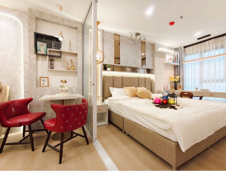 picture 📣 For Rent: Terra Residence 1, Thammasat University 1 Bedroom, 30 sq.m., North-facing balcony 24th Floor - 2/9